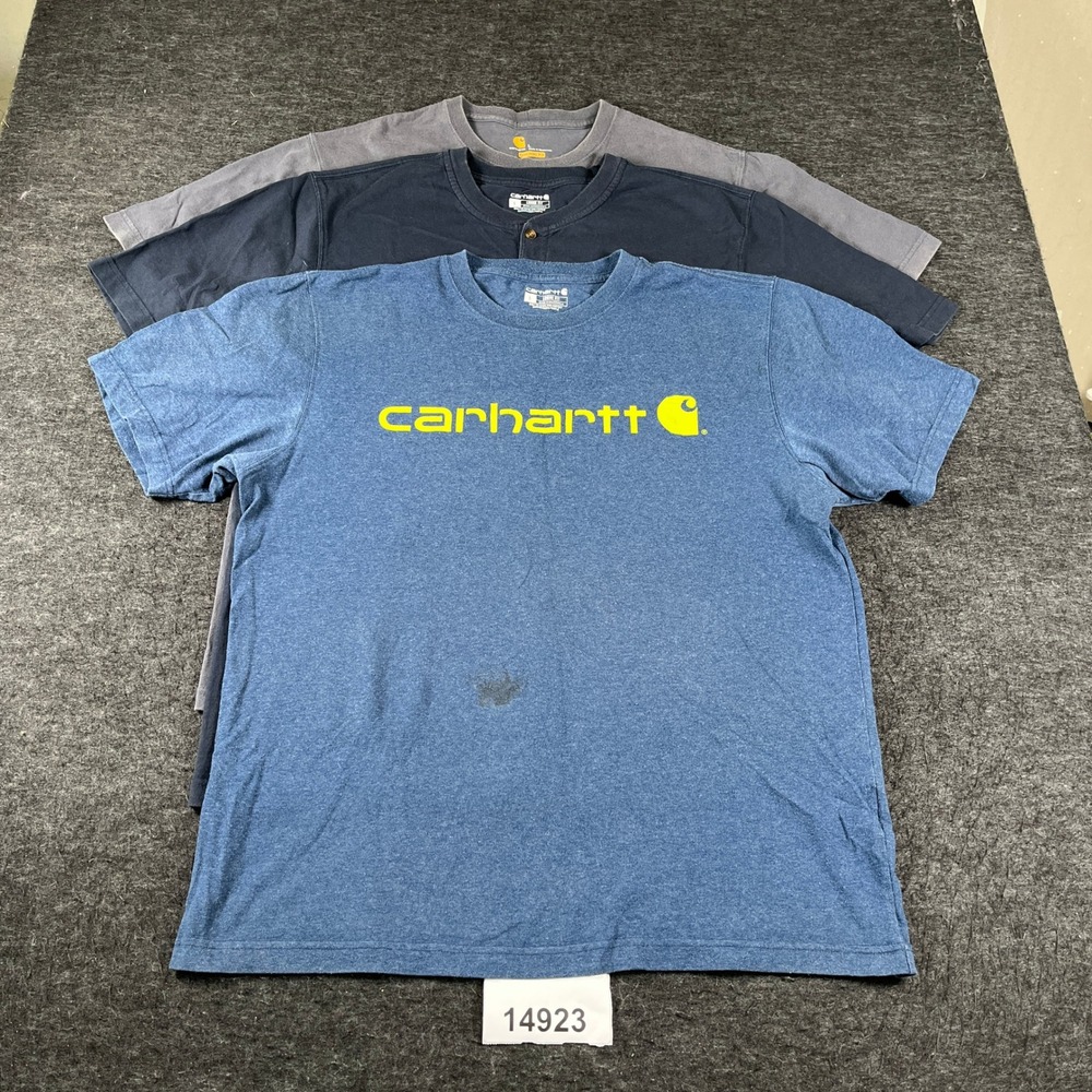 Carhartt Pocket T-Shirt Mens L Multicolor Cotton Original Fit Crew Neck Lot Of 3